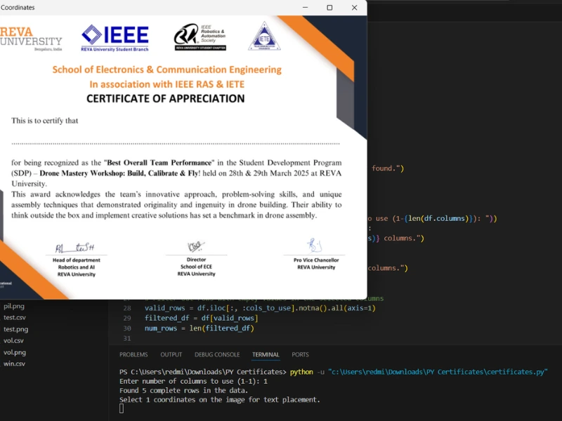 Automatic Certificate Generator - Python automation tool